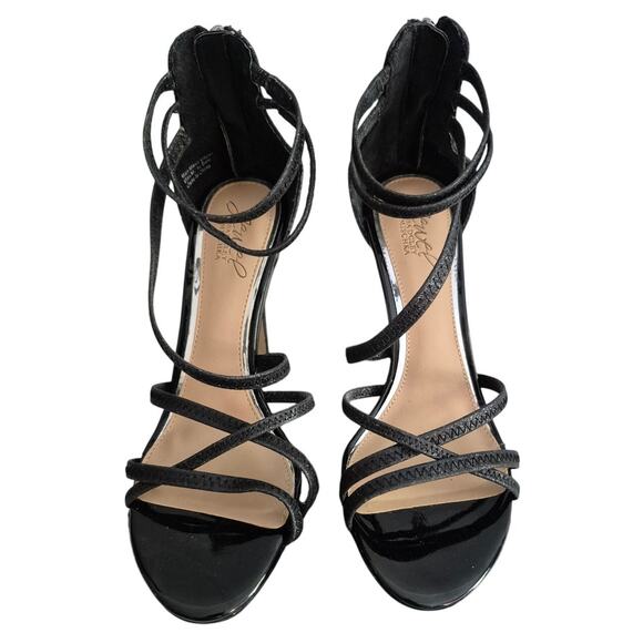 Jewel Badgley Mischka Women Strappy Platform Sandals Florencia Size US 8 Black - Picture 2 of 8